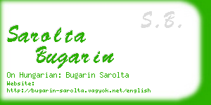 sarolta bugarin business card